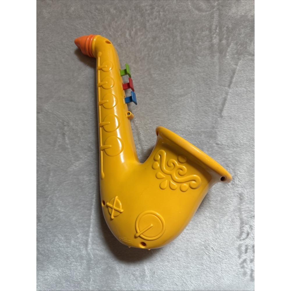 Vintage 1989 Fisher Price Bubble Blowing Sax Saxophone Toy #2213 Musical WORKS!